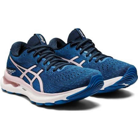 asics gel nimbus 24 womens running shoes blue 29629207052496