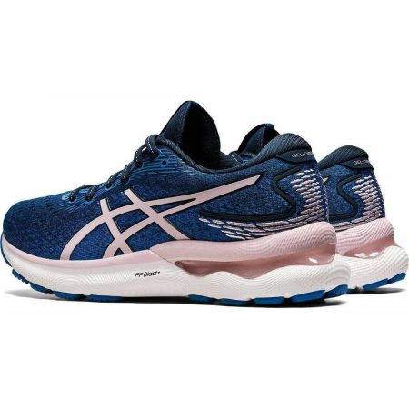 asics gel nimbus 24 womens running shoes blue 29629207412944