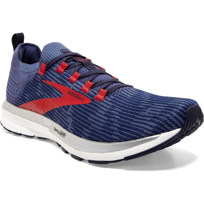 brooks ricochet 2 mens running shoes blue 28826960462032